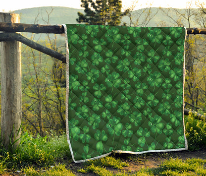 Watercolor Saint Patrick's Day Print Quilt