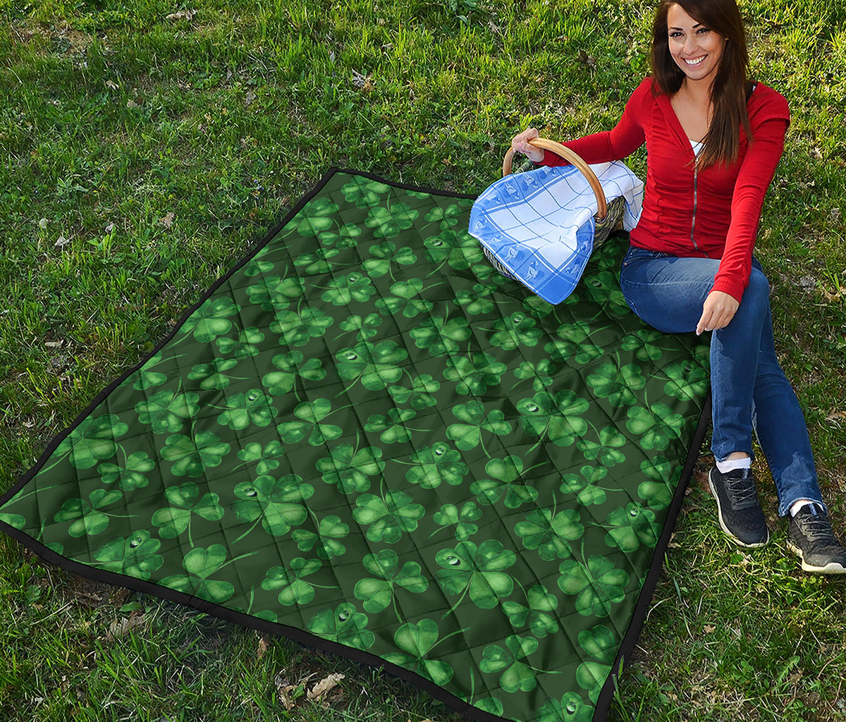Watercolor Saint Patrick's Day Print Quilt