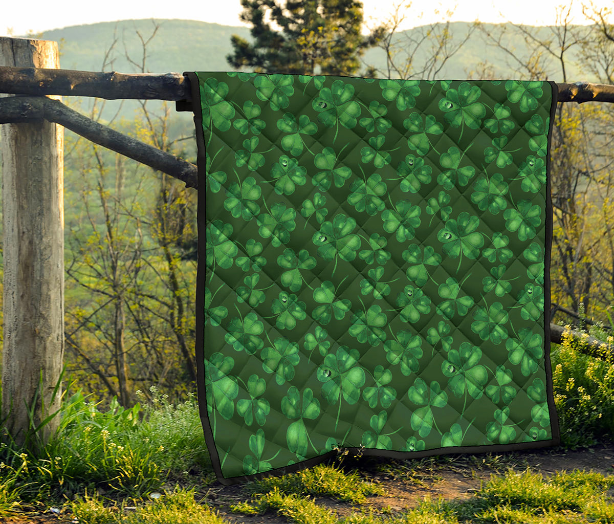 Watercolor Saint Patrick's Day Print Quilt
