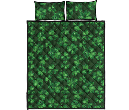 Watercolor Saint Patrick's Day Print Quilt Bed Set
