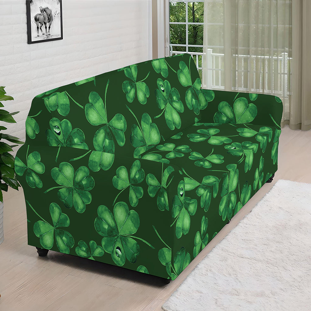 Watercolor Saint Patrick's Day Print Sofa Cover