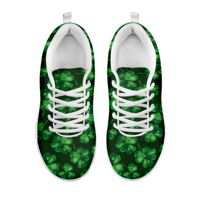 Watercolor Saint Patrick's Day Print White Sneakers