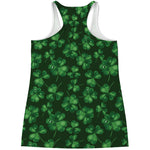 Watercolor Saint Patrick's Day Print Women's Racerback Tank Top