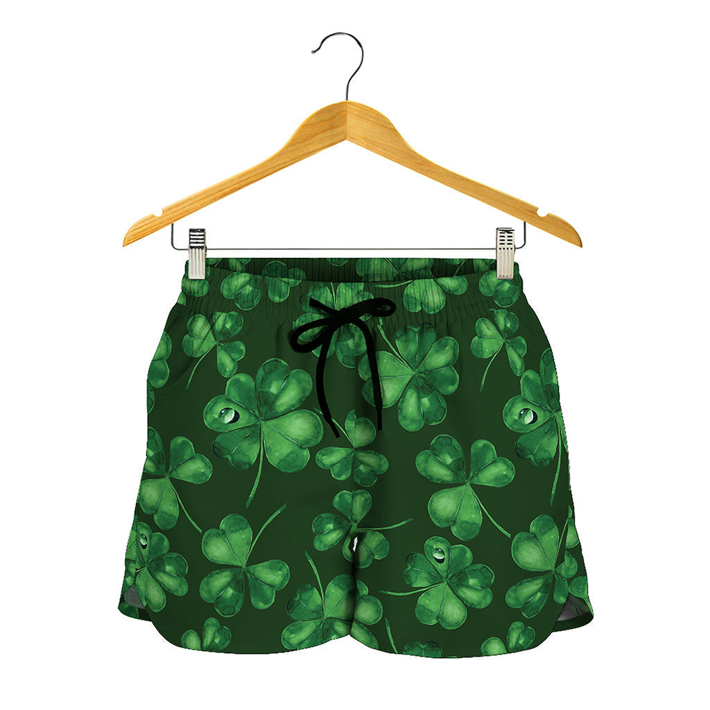 Watercolor Saint Patrick's Day Print Women's Shorts