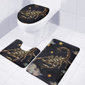Watercolor Scorpio Zodiac Sign Print 3 Piece Bath Mat Set
