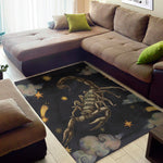 Watercolor Scorpio Zodiac Sign Print Area Rug