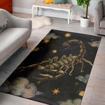Watercolor Scorpio Zodiac Sign Print Area Rug