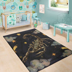 Watercolor Scorpio Zodiac Sign Print Area Rug