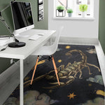 Watercolor Scorpio Zodiac Sign Print Area Rug