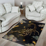 Watercolor Scorpio Zodiac Sign Print Area Rug
