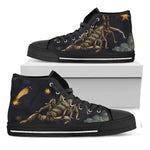 Watercolor Scorpio Zodiac Sign Print Black High Top Shoes