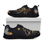 Watercolor Scorpio Zodiac Sign Print Black Sneakers