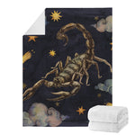 Watercolor Scorpio Zodiac Sign Print Blanket