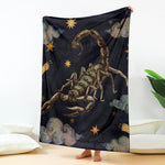 Watercolor Scorpio Zodiac Sign Print Blanket