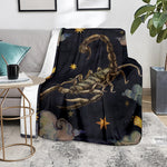Watercolor Scorpio Zodiac Sign Print Blanket