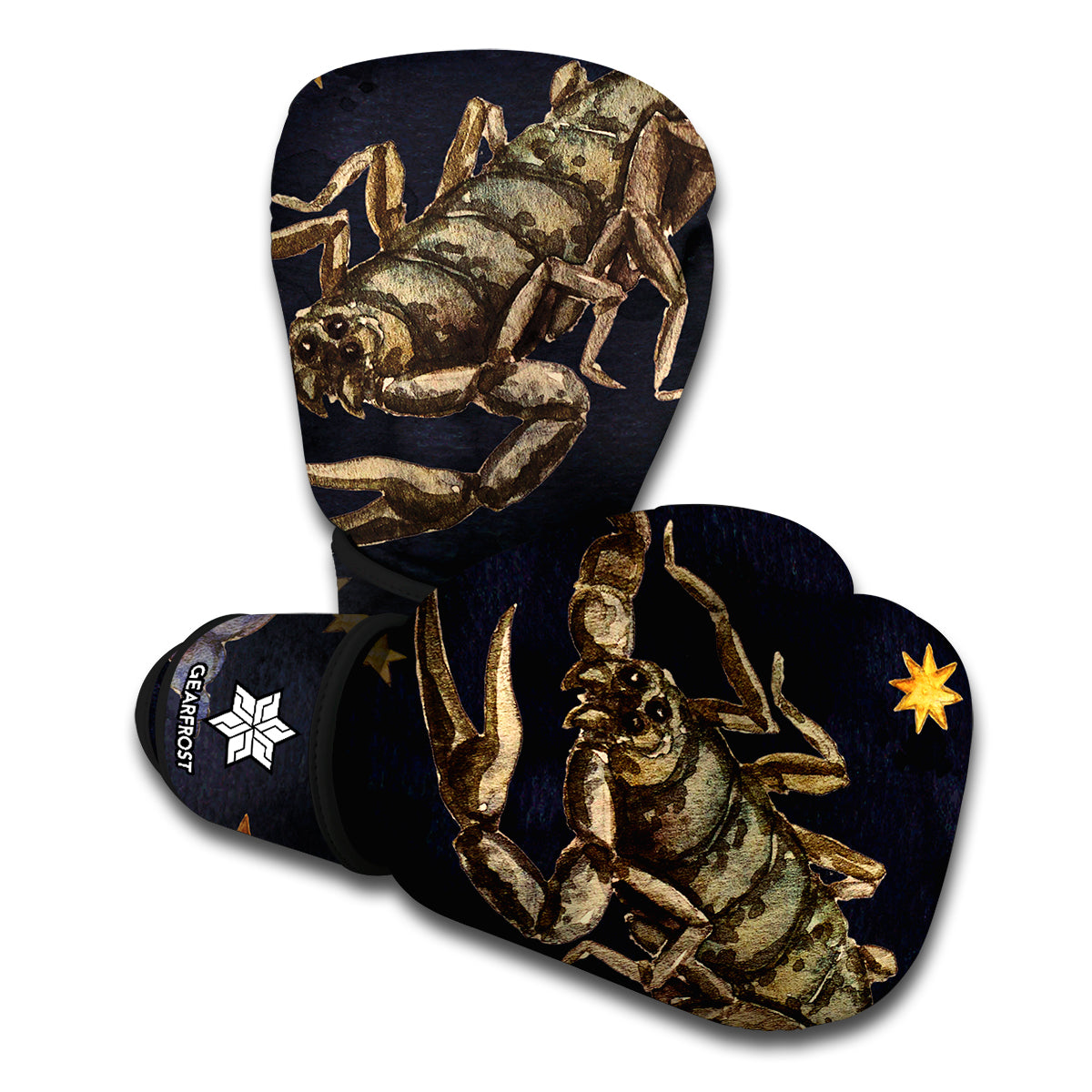 Watercolor Scorpio Zodiac Sign Print Boxing Gloves