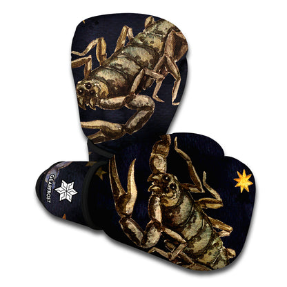 Watercolor Scorpio Zodiac Sign Print Boxing Gloves