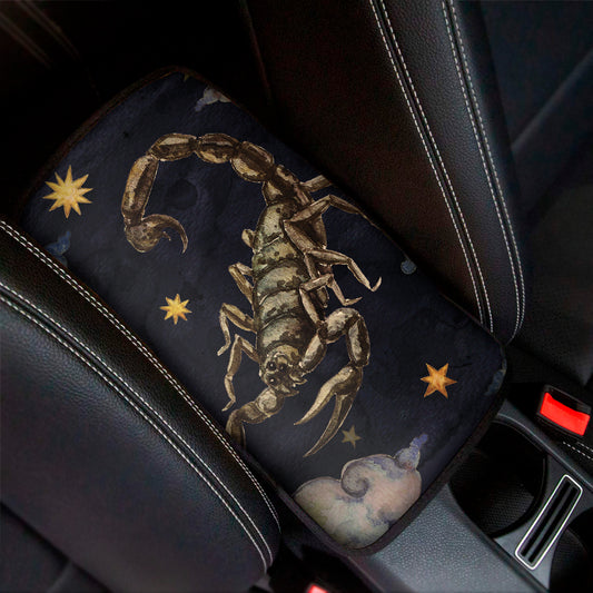Watercolor Scorpio Zodiac Sign Print Car Center Console Cover
