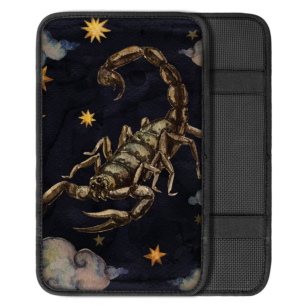 Watercolor Scorpio Zodiac Sign Print Car Center Console Cover