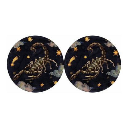 Watercolor Scorpio Zodiac Sign Print Car Coasters