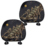 Watercolor Scorpio Zodiac Sign Print Car Headrest Covers