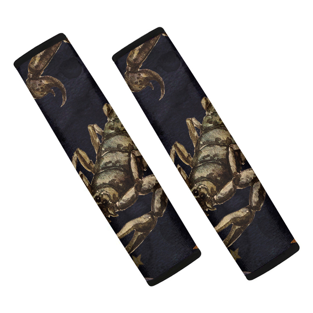 Watercolor Scorpio Zodiac Sign Print Car Seat Belt Covers