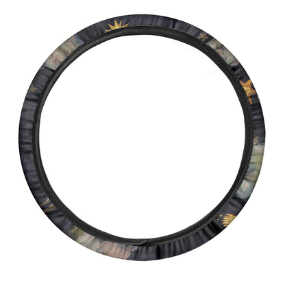 Watercolor Scorpio Zodiac Sign Print Car Steering Wheel Cover