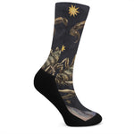 Watercolor Scorpio Zodiac Sign Print Crew Socks