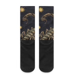 Watercolor Scorpio Zodiac Sign Print Crew Socks