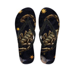 Watercolor Scorpio Zodiac Sign Print Flip Flops