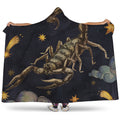 Watercolor Scorpio Zodiac Sign Print Hooded Blanket