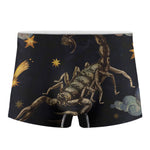 Watercolor Scorpio Zodiac Sign Print Men's Boxer Briefs