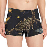 Watercolor Scorpio Zodiac Sign Print Men's Boxer Briefs