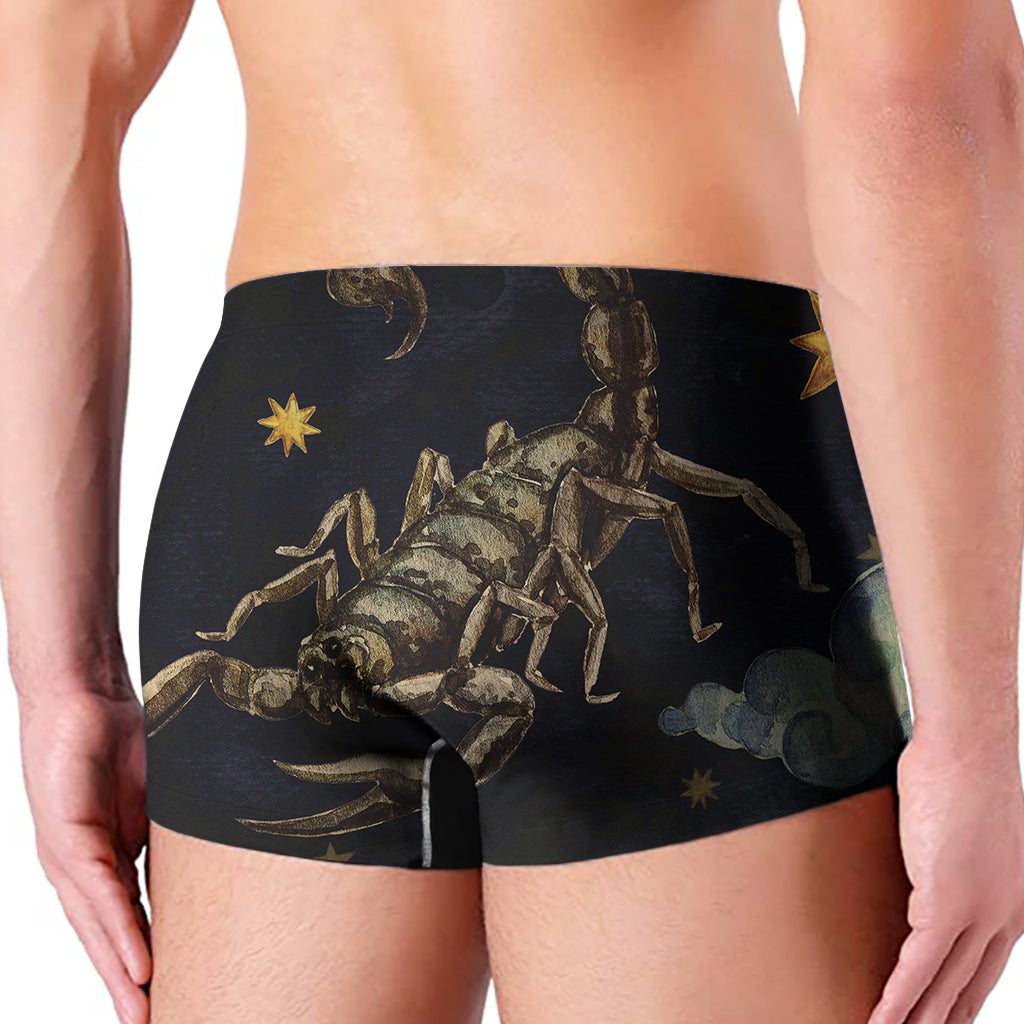 Watercolor Scorpio Zodiac Sign Print Men's Boxer Briefs