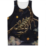 Watercolor Scorpio Zodiac Sign Print Men's Tank Top