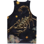 Watercolor Scorpio Zodiac Sign Print Men's Tank Top