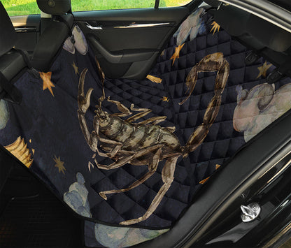 Watercolor Scorpio Zodiac Sign Print Pet Car Back Seat Cover