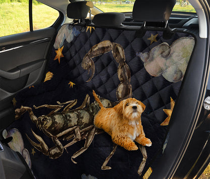 Watercolor Scorpio Zodiac Sign Print Pet Car Back Seat Cover