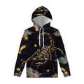 Watercolor Scorpio Zodiac Sign Print Pullover Hoodie