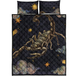 Watercolor Scorpio Zodiac Sign Print Quilt Bed Set