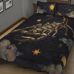 Watercolor Scorpio Zodiac Sign Print Quilt Bed Set