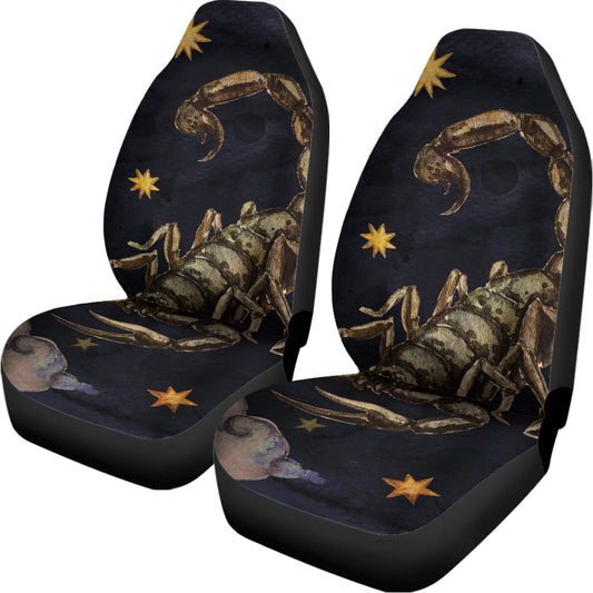 Watercolor Scorpio Zodiac Sign Print Universal Fit Car Seat Covers