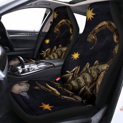 Watercolor Scorpio Zodiac Sign Print Universal Fit Car Seat Covers