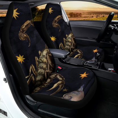 Watercolor Scorpio Zodiac Sign Print Universal Fit Car Seat Covers