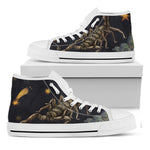 Watercolor Scorpio Zodiac Sign Print White High Top Shoes