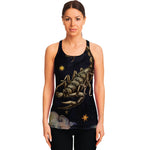 Watercolor Scorpio Zodiac Sign Print Women's Racerback Tank Top