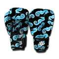 Watercolor Seahorse Pattern Print Boxing Gloves