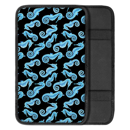 Watercolor Seahorse Pattern Print Car Center Console Cover
