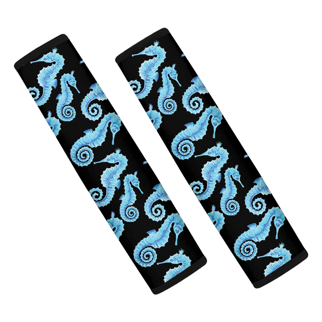Watercolor Seahorse Pattern Print Car Seat Belt Covers