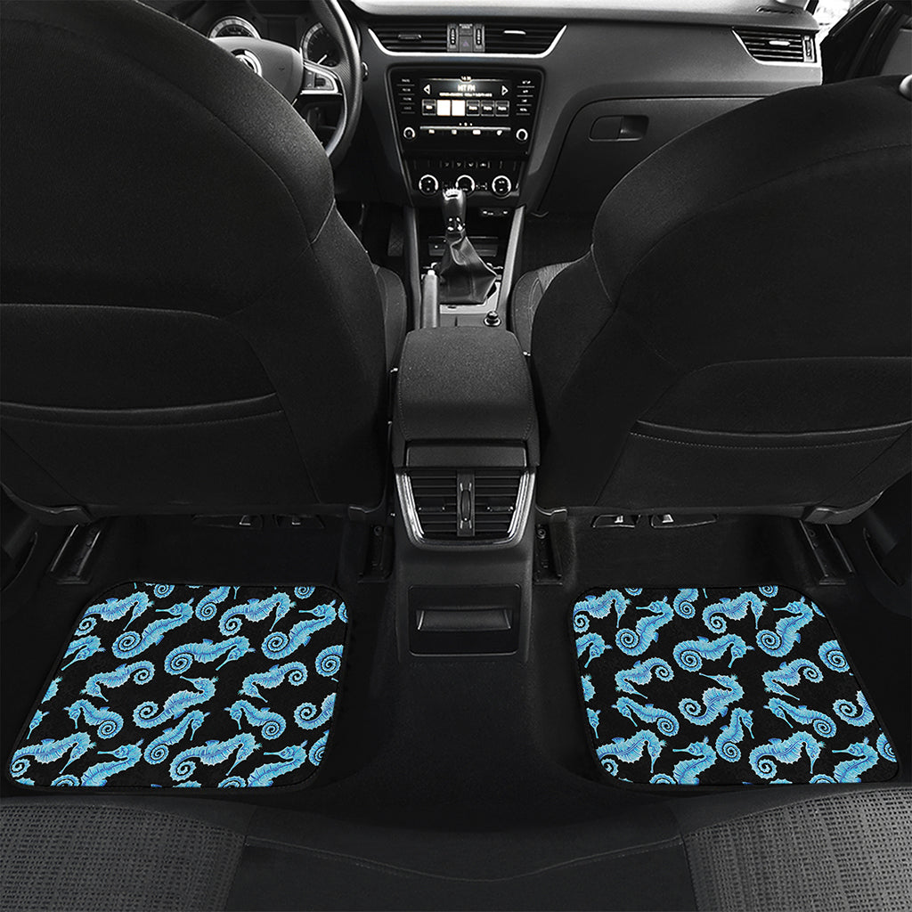 Watercolor Seahorse Pattern Print Front and Back Car Floor Mats